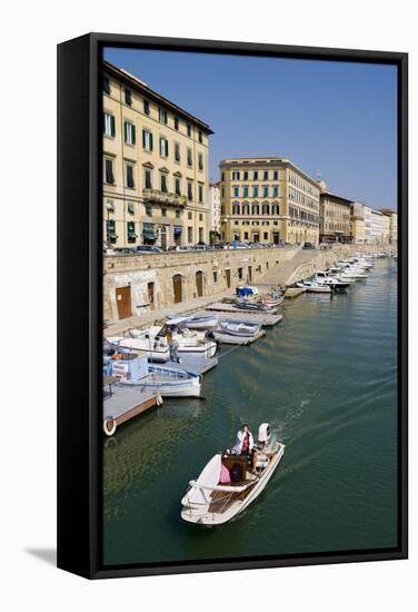 Livorno Waterfront-Charles Bowman-Framed Stretched Canvas