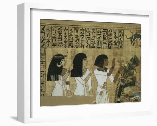 Livre des morts, papyrus de Nebqed-null-Framed Giclee Print