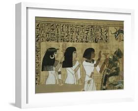 Livre des morts, papyrus de Nebqed-null-Framed Giclee Print