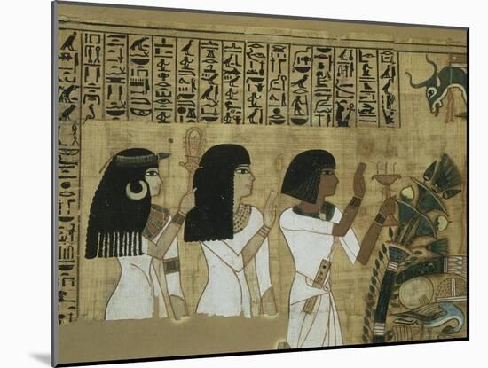 Livre des morts, papyrus de Nebqed-null-Mounted Giclee Print