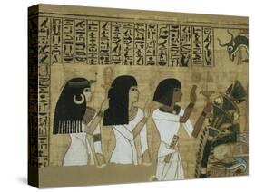 Livre des morts, papyrus de Nebqed-null-Stretched Canvas