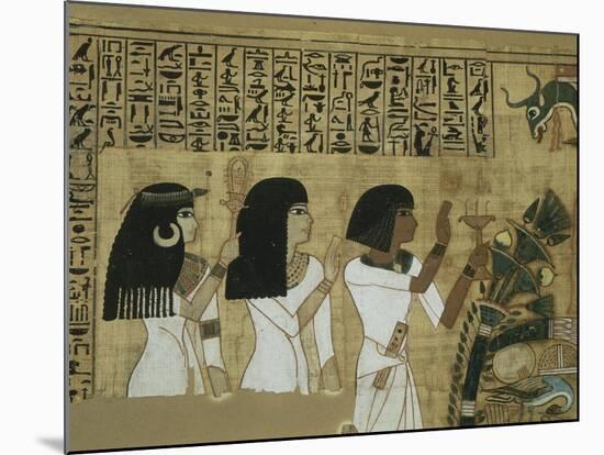 Livre des morts, papyrus de Nebqed-null-Mounted Giclee Print