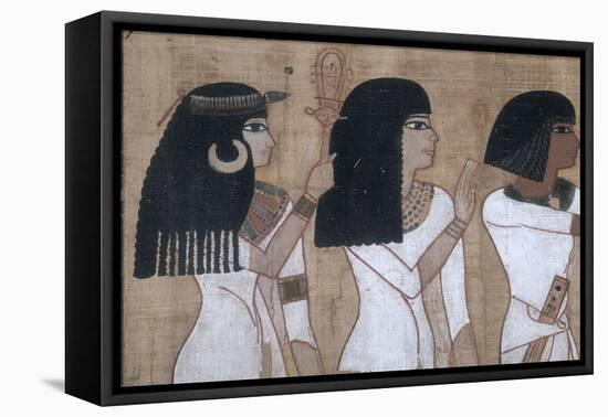 Livre des morts, papyrus de Nebqed-null-Framed Stretched Canvas