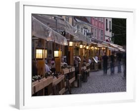 Livu Laukums Square Cafes, Old Riga, Vecriga, Latvia-Walter Bibikow-Framed Photographic Print