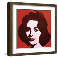 Liz, 1963 (Red)-Andy Warhol-Framed Art Print