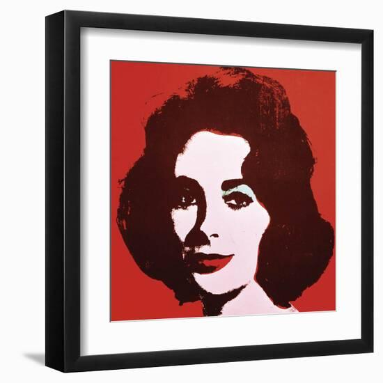 Liz, 1963 (Red)-Andy Warhol-Framed Art Print