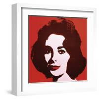 Liz, 1963 (Red)-Andy Warhol-Framed Art Print