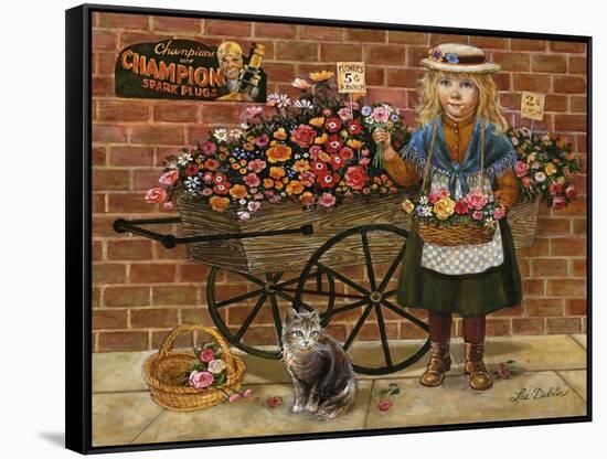 Liza Flower Girl-Lee Dubin-Framed Stretched Canvas