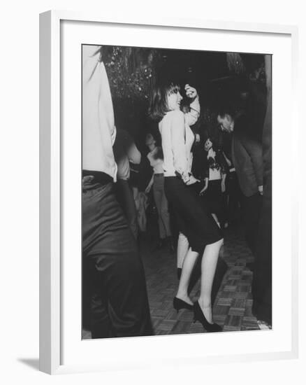 Liza Minnelli Dancing at the Il Milo DiscotecHeadquartersue on the Occasion of Her 19th Birthday-Bill Eppridge-Framed Premium Photographic Print