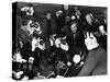 Liza Minnelli Is Surrounded by Photographers During an Airport News Conference in Paris-null-Stretched Canvas