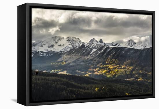 Lizard Head, Mt Wilson, Wilson Peak, & El Diente Peak During Autumn Storm, San Juan Mts, Colorado-Dan Holz-Framed Stretched Canvas