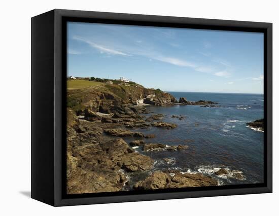 Lizard Point Lighthouse and Lifeboat House, Most Southern Point on Mainland Britain, England-Ian Egner-Framed Stretched Canvas