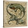 Lizards, Design For a Tile-William de Morgan-Stretched Canvas