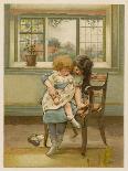 An Elder Sister Tells Her Younger Sister the Well-Known Story of the Little Piggy-Lizzie Lawson-Mounted Art Print