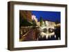 Ljubljana at Night, with the Triple Bridge Slovenia-TTstudio-Framed Photographic Print