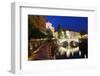 Ljubljana at Night, with the Triple Bridge Slovenia-TTstudio-Framed Photographic Print