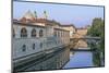 Ljubljana River and Old Town at Sunrise-Rob Tilley-Mounted Photographic Print