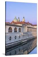 Ljubljana River and Old Town at Sunrise-Rob Tilley-Stretched Canvas