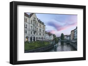 Ljubljana River Sunset-Rob Tilley-Framed Photographic Print