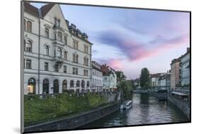 Ljubljana River Sunset-Rob Tilley-Mounted Photographic Print