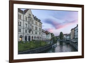 Ljubljana River Sunset-Rob Tilley-Framed Photographic Print