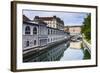 Ljubljana Triple Bridge (Tromostovje) and Ljubljanica River, Ljubljana, Slovenia, Europe-Matthew Williams-Ellis-Framed Photographic Print