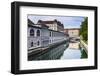 Ljubljana Triple Bridge (Tromostovje) and Ljubljanica River, Ljubljana, Slovenia, Europe-Matthew Williams-Ellis-Framed Photographic Print