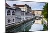 Ljubljana Triple Bridge (Tromostovje) and Ljubljanica River, Ljubljana, Slovenia, Europe-Matthew Williams-Ellis-Mounted Photographic Print