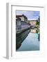 Ljubljana Triple Bridge (Tromostovje) and Ljubljanica River, Ljubljana, Slovenia, Europe-Matthew Williams-Ellis-Framed Photographic Print