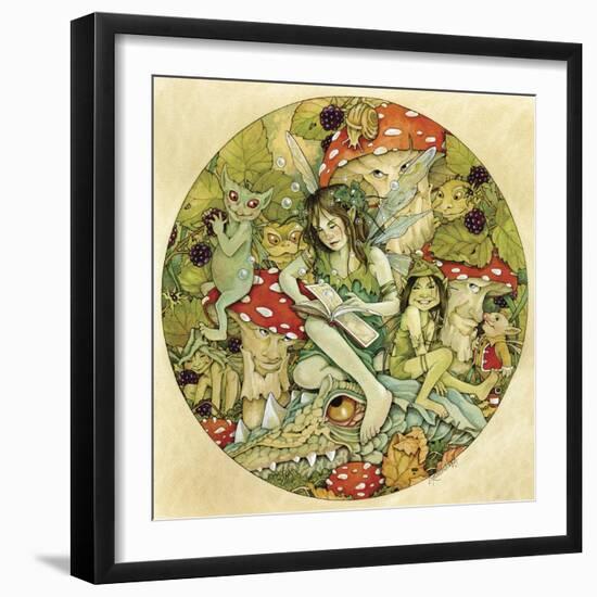 Ll Tell You a Tale Ink and Watercolour 2-Linda Ravenscroft-Framed Giclee Print