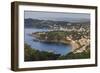 Llafranc and Calella de Palafrugell, fabulous elevated view from Cap de Sant Sebastia, Costa Brava,-Eleanor Scriven-Framed Photographic Print