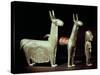 Llama, Alpaca and Woman, Inca-null-Stretched Canvas