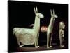 Llama, Alpaca and Woman, Inca-null-Stretched Canvas