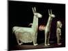 Llama, Alpaca and Woman, Inca-null-Mounted Giclee Print