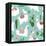 Llama and Cactus Pattern-ONYXprj-Framed Stretched Canvas