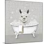 Llama Bath-Janet Tava-Mounted Art Print