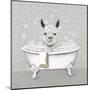 Llama Bath-Janet Tava-Mounted Art Print