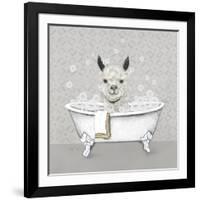 Llama Bath-Janet Tava-Framed Art Print