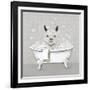 Llama Bath-Janet Tava-Framed Art Print