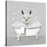 Llama Bath-Janet Tava-Stretched Canvas