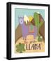 Llama Drama motif 1-Holli Conger-Framed Giclee Print