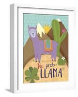 Llama Drama motif 1-Holli Conger-Framed Giclee Print