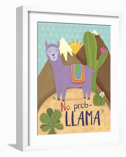 Llama Drama motif 1-Holli Conger-Framed Giclee Print