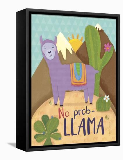 Llama Drama motif 1-Holli Conger-Framed Stretched Canvas