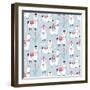 Llama Pattern-Artrise-Framed Art Print