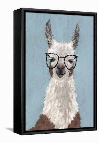 Llama Specs I-Victoria Borges-Framed Stretched Canvas