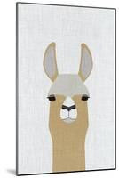 Llama-Annie Bailey Art-Mounted Art Print