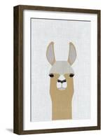 Llama-Annie Bailey Art-Framed Art Print