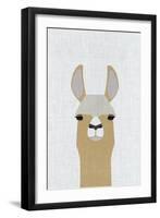 Llama-Annie Bailey Art-Framed Art Print