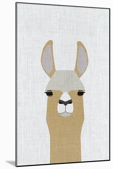 Llama-Annie Bailey Art-Mounted Art Print